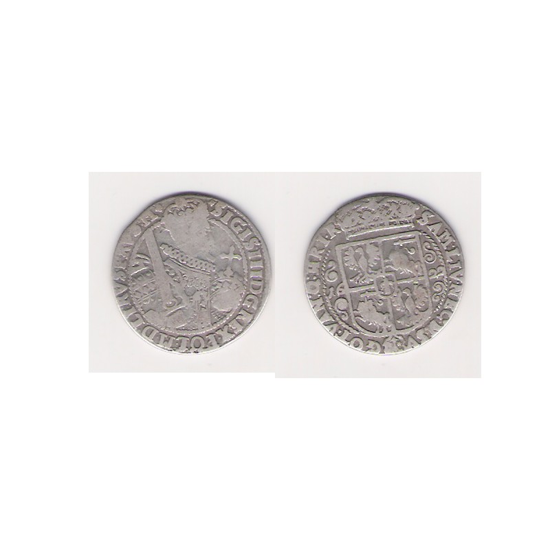 POLONIA, 1/4 THALER PLATA, 1622 SEGISMUNDO III WAZA, ESCASA