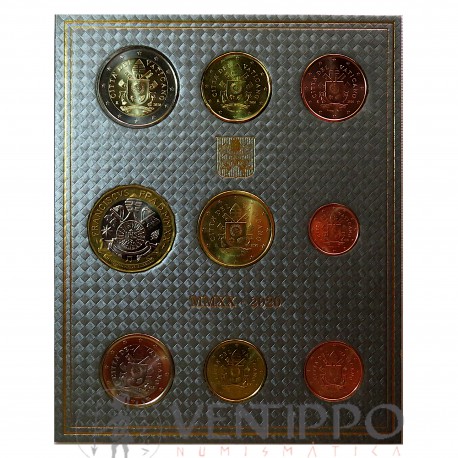 Vaticano, Cartera oficial 9 Valores 2020 + 5€ 250 Aniv. Nacimiento Beethoven.