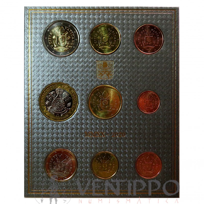 Vaticano, Cartera oficial 9 Valores 2020 + 5€ 250 Aniv. Nacimiento Beethoven.
