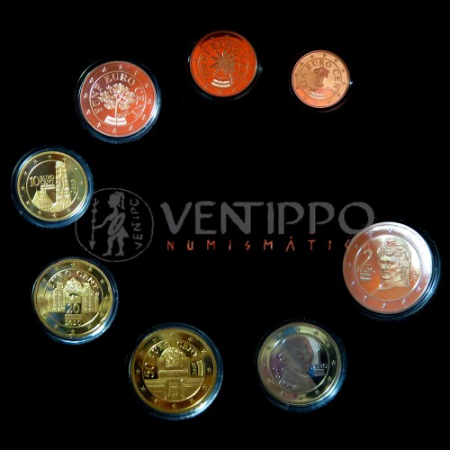 Austria, Estuche 2020, 8 valores Proof, 75 aniv. Fin 2ª Guerra Mundial