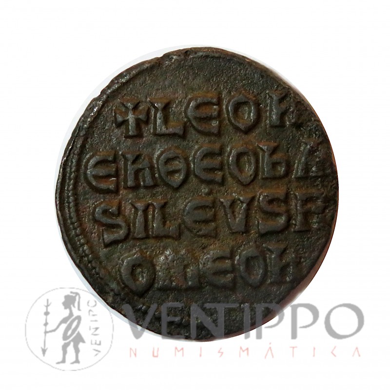 Imperio Bizantino, León VI, Follis Ae. MBC.