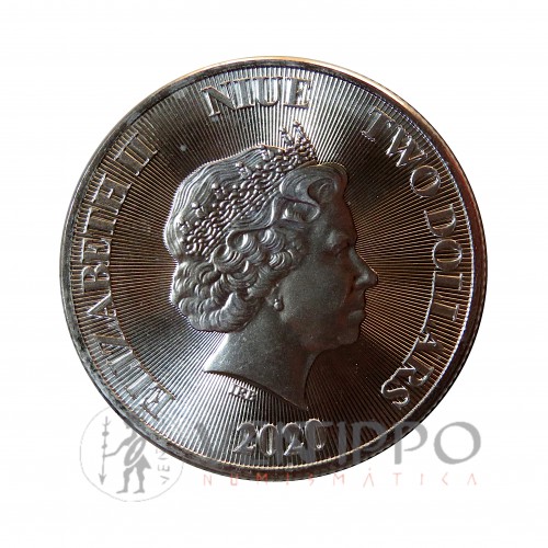 Nive, 2$ plata ( 1 Oz. 999 mls ), Árbol de la vida. 2020 Bu.