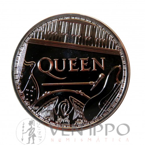 Gran Bretaña, 2 Pounds plata ( 1 Oz. 999 mls ) Queen 2020. Bu.