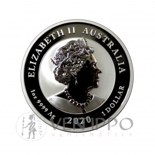 Australia, Dollar plata ( 1 Oz. 999 mls ) 2020, Doble Pixiu, Bu.