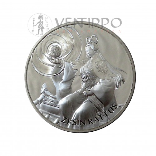 Corea del Sur, 1 Clay Plata ( 1 Oz. 999 mls ) Serie Guardianes Zi: Sin Rattus, 2020.