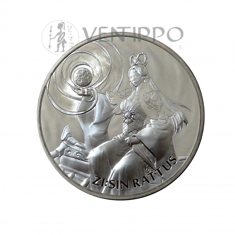 Corea del Sur, 1 Clay Plata ( 1 Oz. 999 mls ) Serie Guardianes Zi: Sin Rattus, 2020.