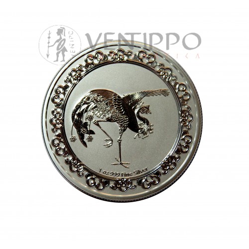Nive, 2$ PLata ( 1 Oz. 999 mls ) 2020 Fénix Rojo Celestial, Bu.