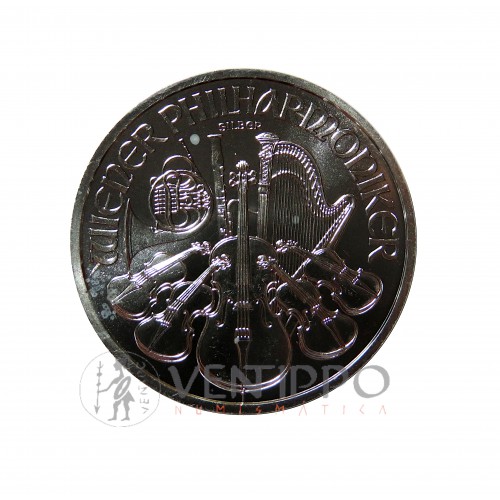 Austria, 1,5€ Plata ( 1 Oz. 999 mls ) Filarmónica 2013, S/C.