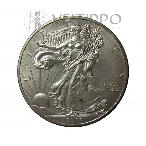 Estados Unidos, Dollar Plata ( 1 Oz. 999 mls ) Liberty Eagle, 2011.