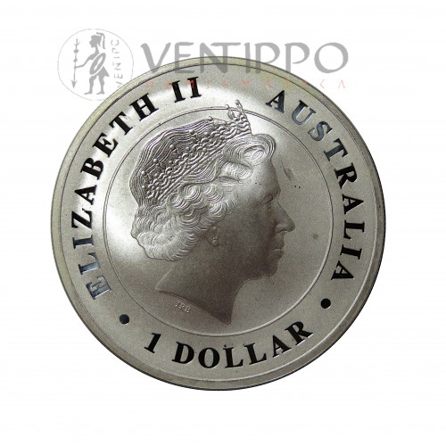 Australia, Dollar plata (1 Oz. 999 mls ) 2014 Cocodrilo Agua Salada, Bu.