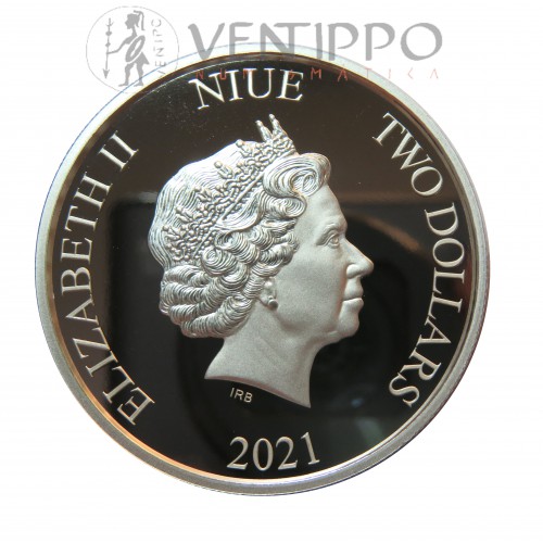 Niue, 2$ Plata ( 1 Oz. 999 mls ) Año del Buey, 2021 Proof.