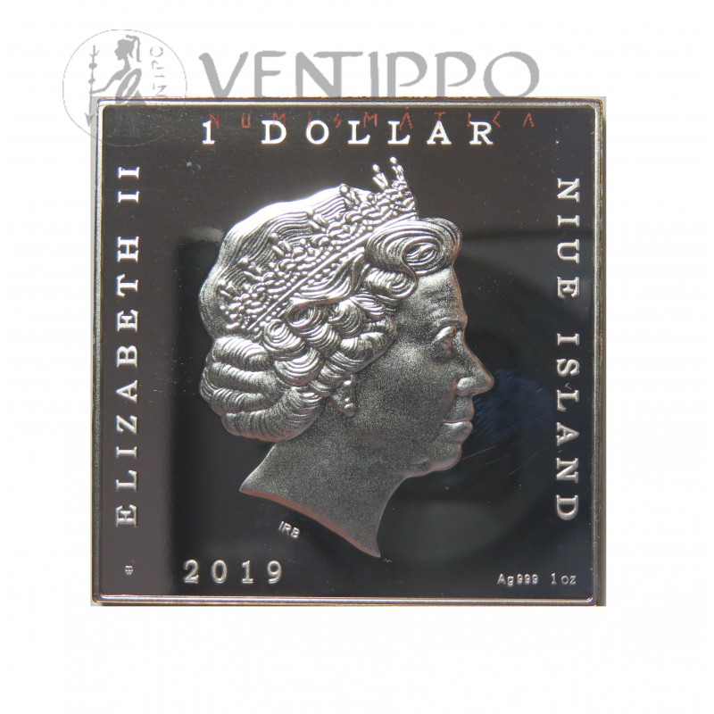 Niue, Dollar Plata ( 1 OZ. Ley 999 mls. ) 2019, " El Grito " Eduard Munch, PROOF.