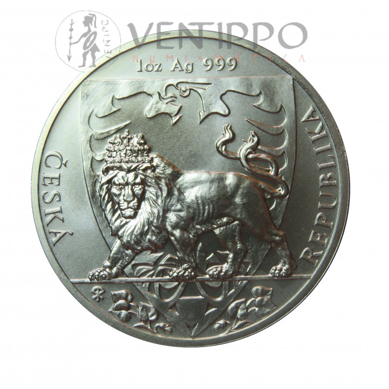 Niue, 2 $ Plata ( 1 OZ. 999 mls) 2020 León República Checa, BU