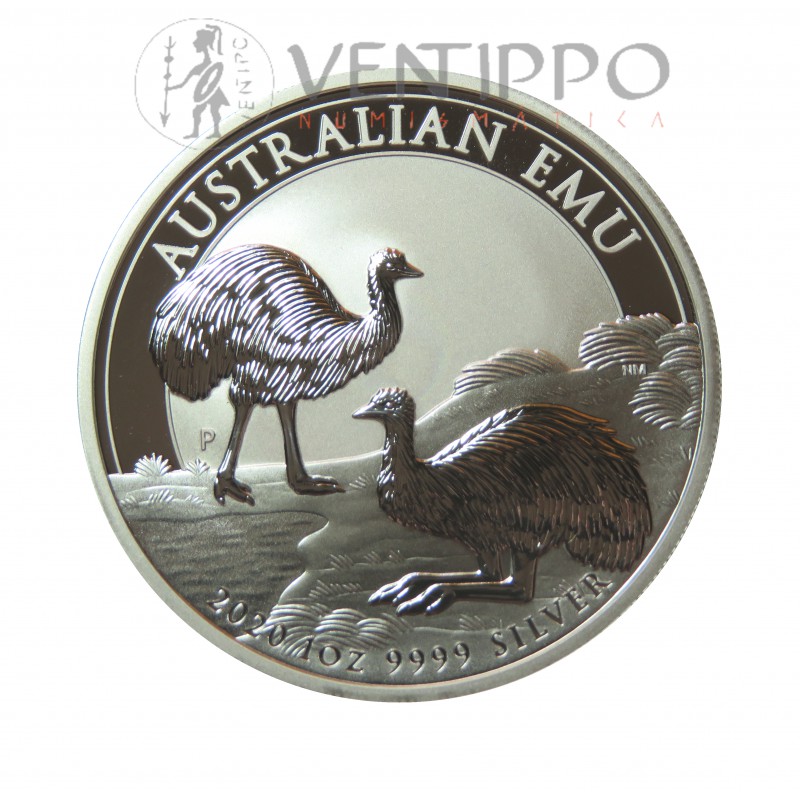 Australia, Dollar Plata ( 1 OZ. 9999 mls) Emu 2020, BU