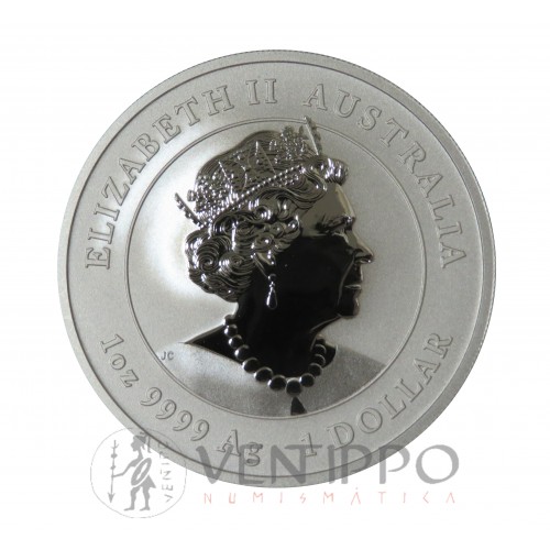 Australia, 1 $ Plata ( 1 OZ. 9999 mls. ) Año del Buey III, 2021, BU.