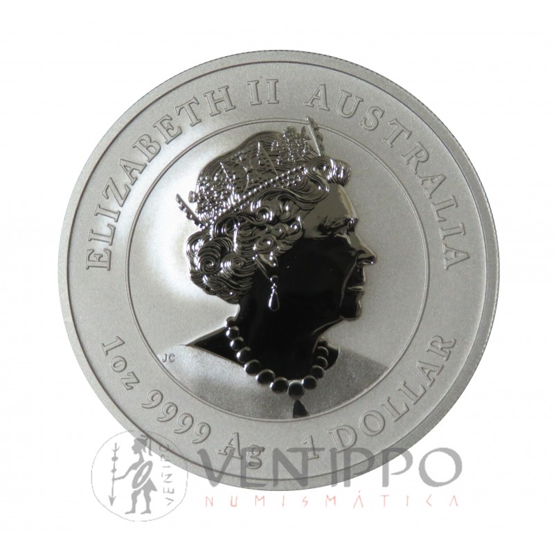 Australia, 1 $ Plata ( 1 OZ. 9999 mls. ) Año del Buey III, 2021, BU.
