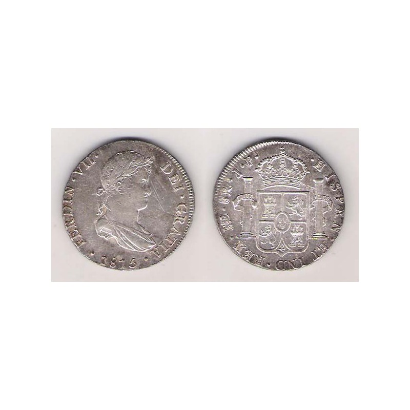 FERNANDO VII, 8 REALES PLATA, 1815 LIMA J.P. EBC-