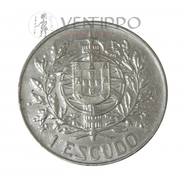 Portugal, un escudo ( 24,75 gramos, ley 835 mls. ) 5 octubre 1910, EBC+