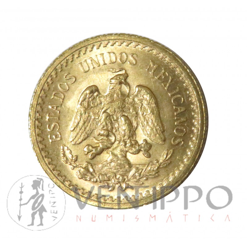 México, Dos y Medio Pesos, Oro, 1945 S/C-