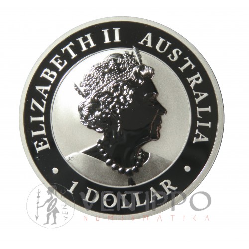 Australia, 1 $ Plata ( 1 OZ, Ley 9999 mls. ) Kookaburra 2021 BU.