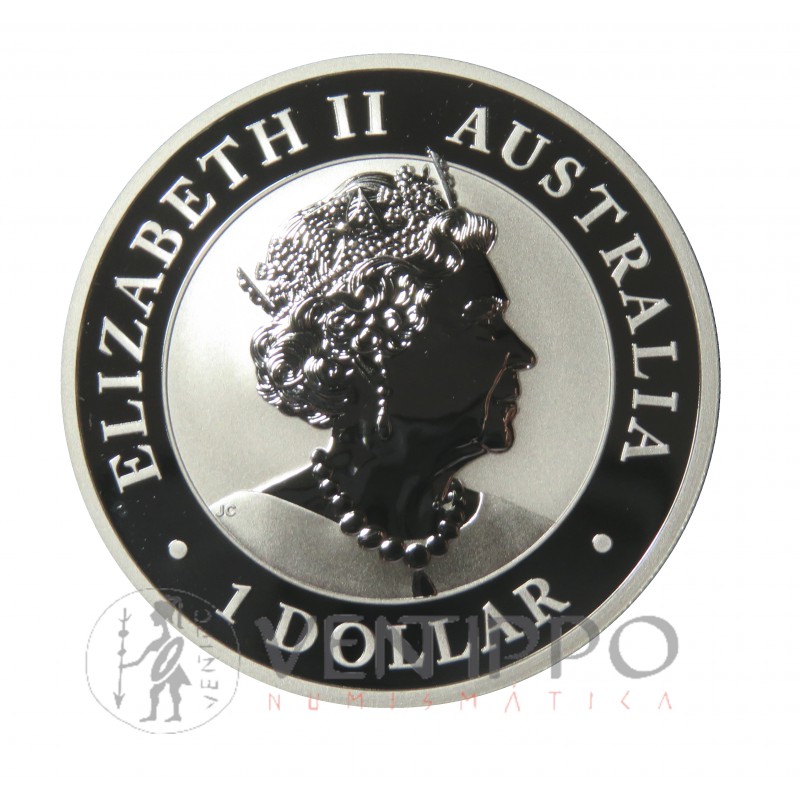 Australia, 1 $ Plata ( 1 OZ, Ley 9999 mls. ) Kookaburra 2021 BU.