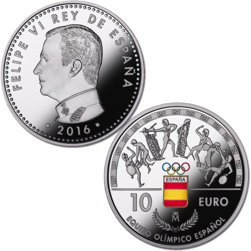 10 € PLATA PROOF 2016, EQUIPO OLÍMPICO ESPAÑOL RÍO 16