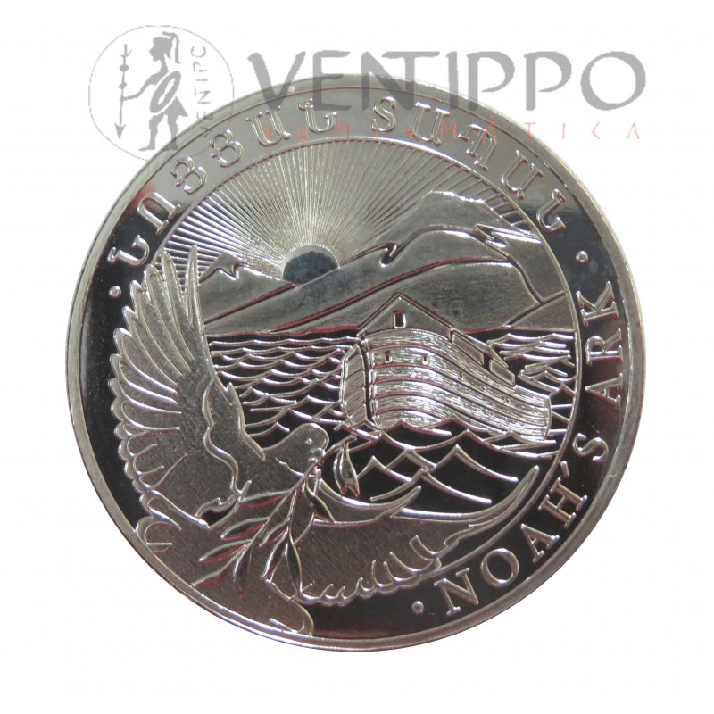 Armenia, 500 Dram Plata ( 1 OZ. 999 mls. ) Arca de Noé 2021, BU.
