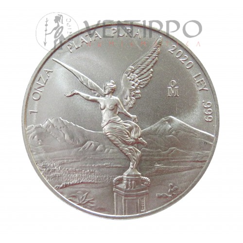 México, Onza Plata ( 1 OZ. 999 mls. ) Libertad 2020.