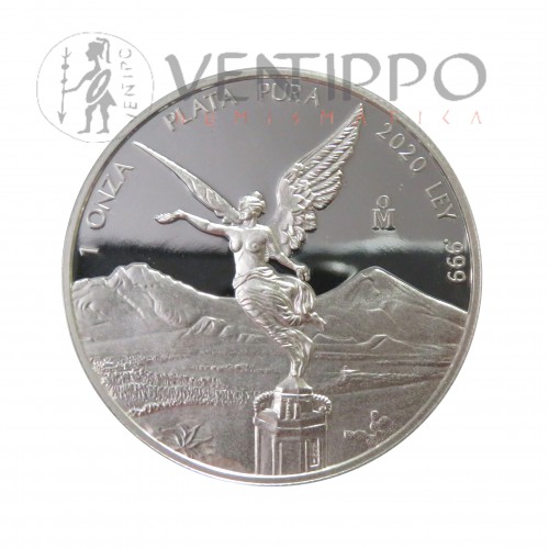 México, Onza plata ( 1 OZ  999 mls. ) Libertad 2020, Proof
