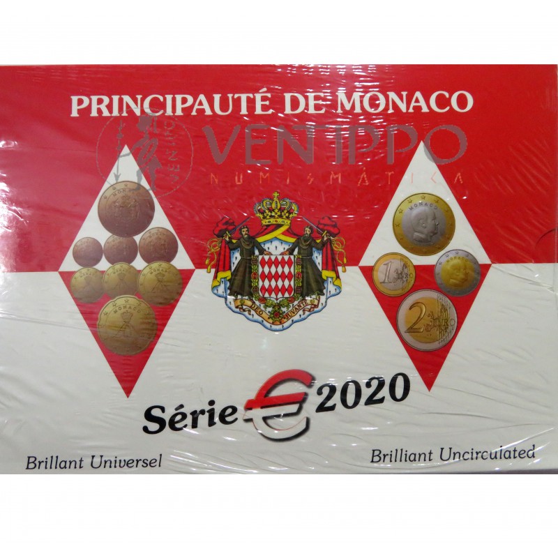 Mónaco, Cartera Oficial 8 valores, 2020 FDC