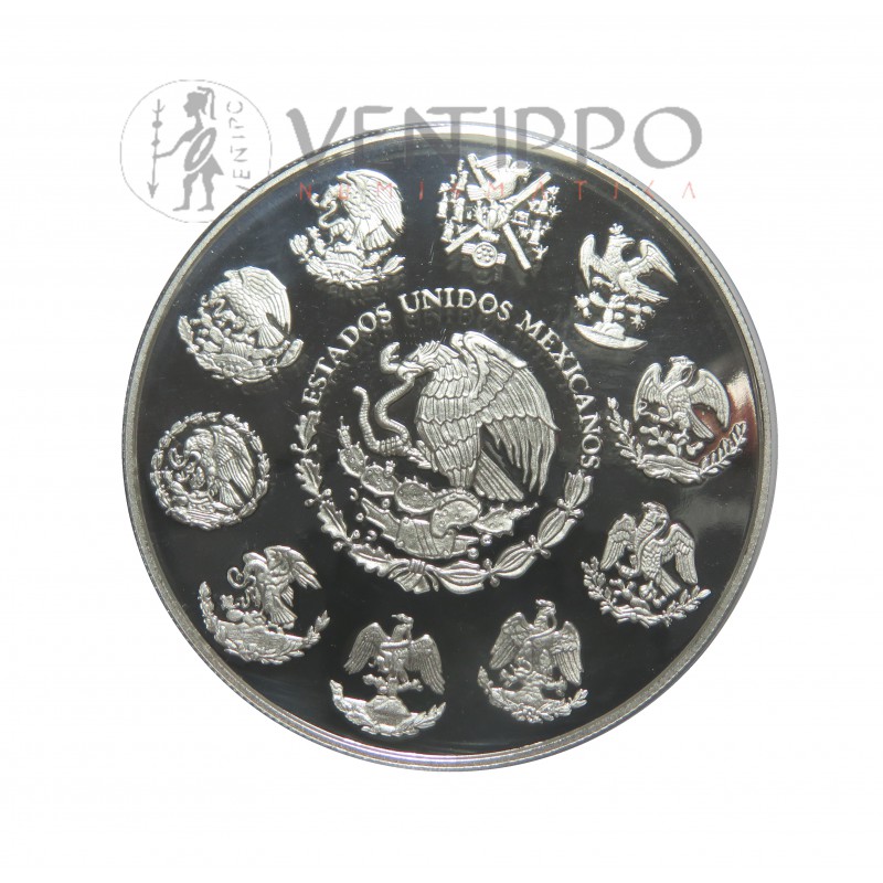 México, 2 Onzas plata ( 62,20 gramos, ley 999 mls. ) Libertad 2020, Prooof.