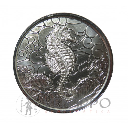 Samoa, 2 Tala Plata ( 1 OZ 999 mls. ) Caballito de Mar 2020, Prooflike.