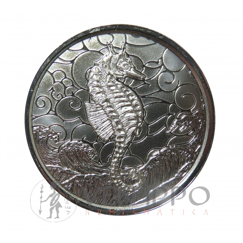 Samoa, 2 Tala Plata ( 1 OZ 999 mls. ) Caballito de Mar 2020, Prooflike.
