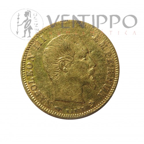Francia, 5 .Francs Oro, Napoleón III A, MBC