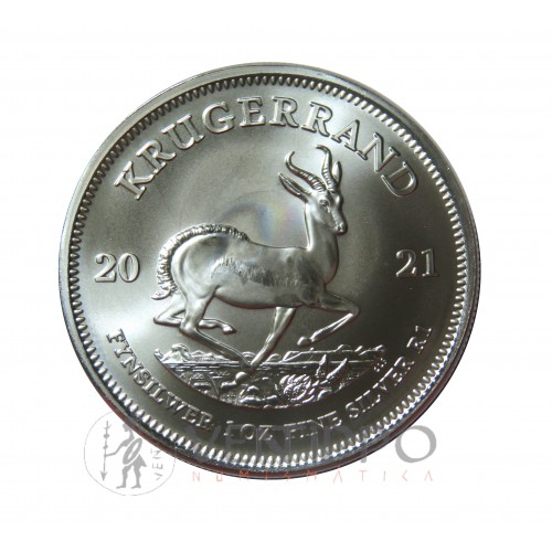 Sudáfrica, Kruguerrand Plata ( 1 OZ. 999 mls. ) 2021, S/C.