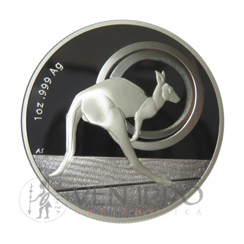 Australia, 1 $ Plata ( 1 OZ. 999 mls ) Canguro Ram 202, Proof.
