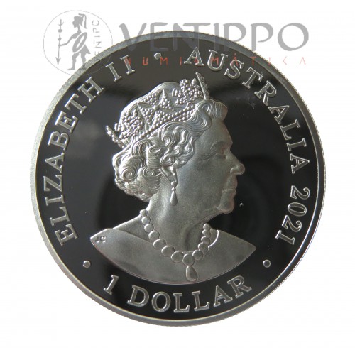 Australia, 1 $ Plata ( 1 OZ. 999 mls ) Canguro Ram 202, Proof.