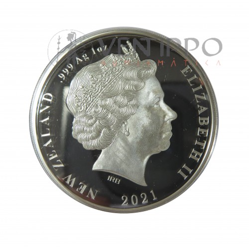 Nueva Zelanda, Dollar Plata ( 1 OZ. 999 mls. ) 2021, Apteryx Mantelli, Proof.