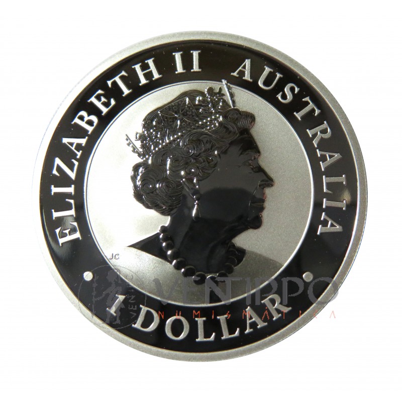 Australia, 1 $ Plata ( 1 OZ. 999 mls. ) Koala 2021, BU.