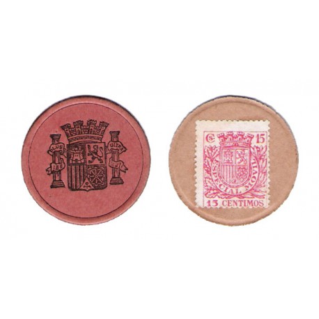 IIª REPÚBLICA, CARTÓN-MONEDA, 15 CTS ESPECIAL MÓVIL, ( 1938 )