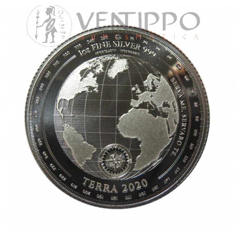 Tokelau, 5 $ Plata ( 1 OZ. 999 mls. ) Serie Terra 2020 BU.