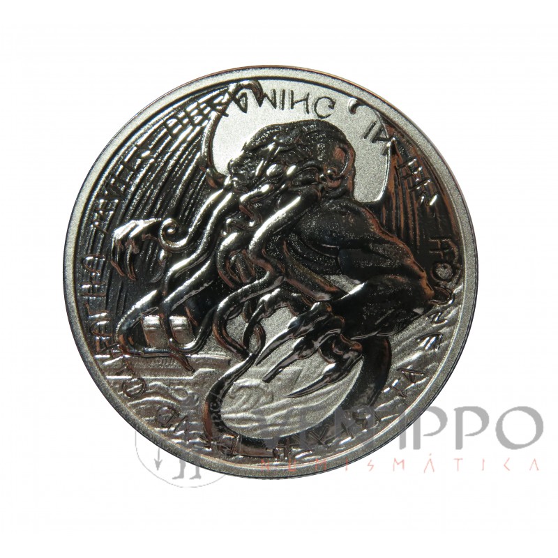 Islas Tokelau, 2 $ Plata ( 1 OZ. 999 mls. ) 2021 Cthulhu, BU.