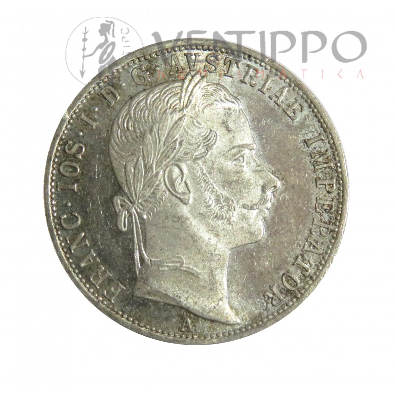 Austria, Florín Plata, Francisco José I, 1860 A, EBC.