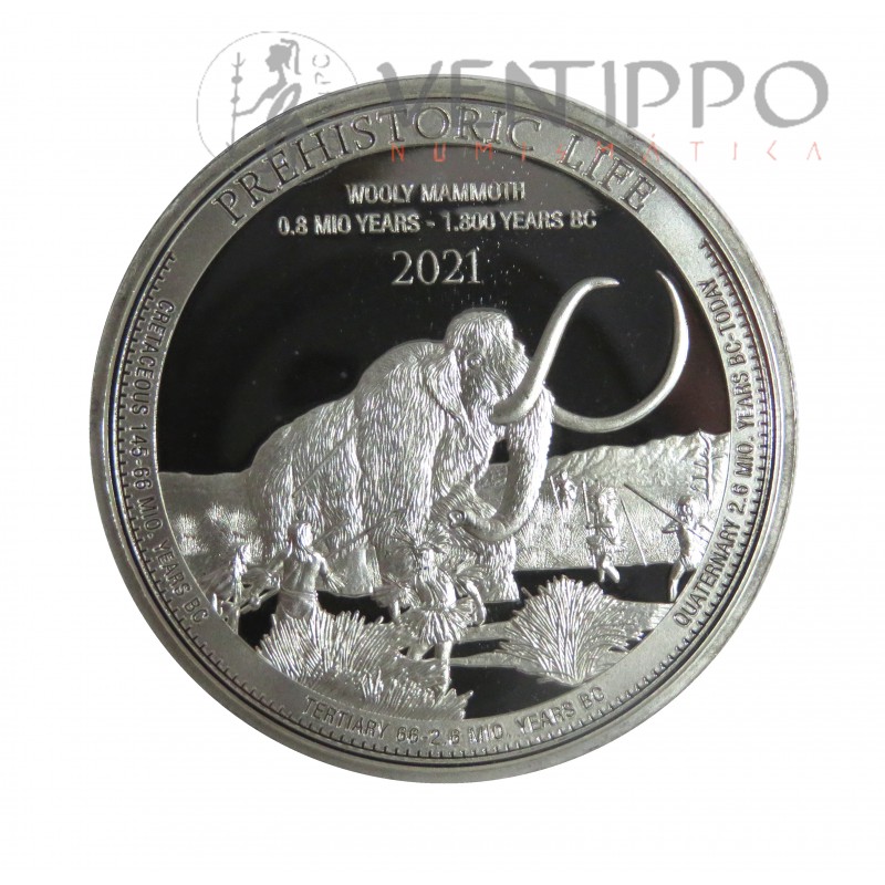 Congo, 20 Francs Plata ( 1 OZ. 999 mls. ) 2021, Mamut Lanudo, BU.