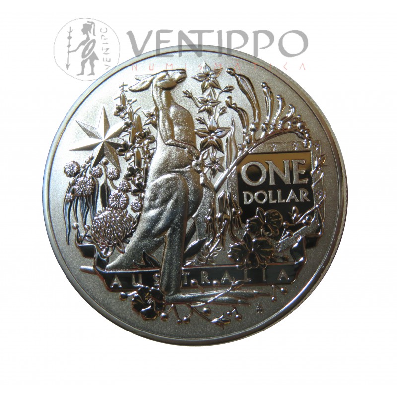 Australia, Dollar palta ( 1 OZ. 9999 mls .) Escudo de Armas 2021, BU., RAM.