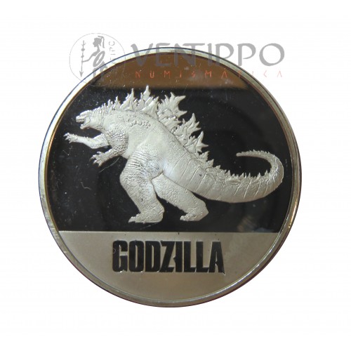 Nive, 2 $ Plata ( 1 OZ. ley 999 mls. ) Godzila 2021, BU.
