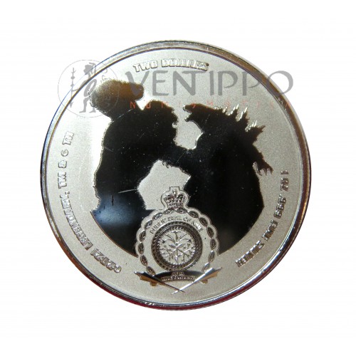 Nive, 2 $ Plata ( 1 OZ. ley 999 mls. ) Godzila 2021, BU.