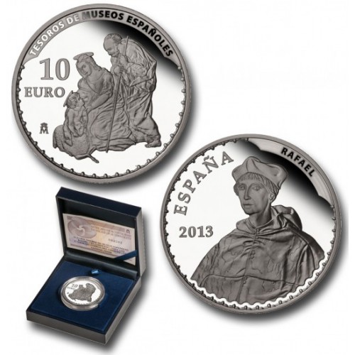 10 € PLATA PROOF, 2013, TESOROS MUSEOS ESPAÑOLES, RAFAEL