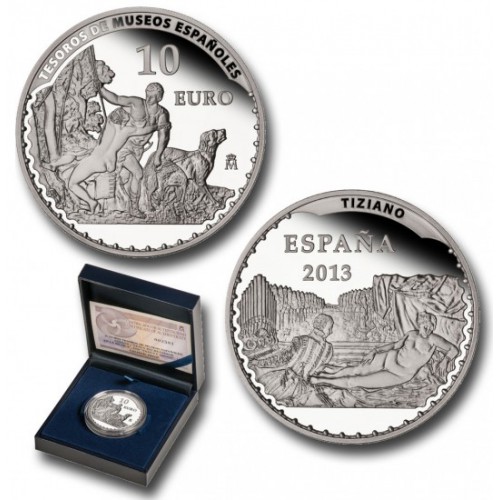 10 € PLATA PROOF, 2013, TESOROS MUSEOS ESPAÑOLES, TIZIANO