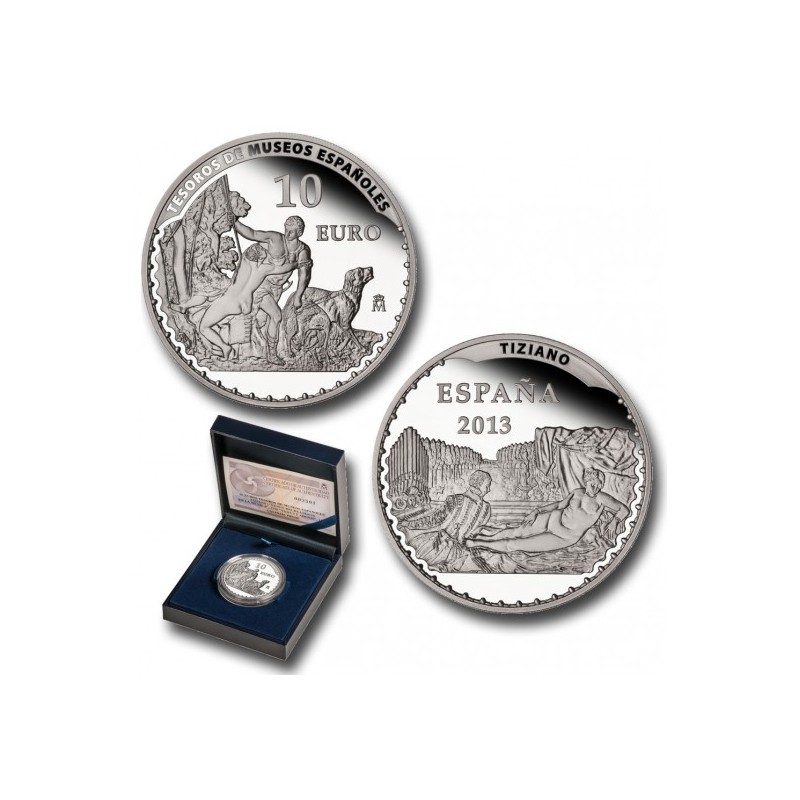 10 € PLATA PROOF, 2013, TESOROS MUSEOS ESPAÑOLES, TIZIANO